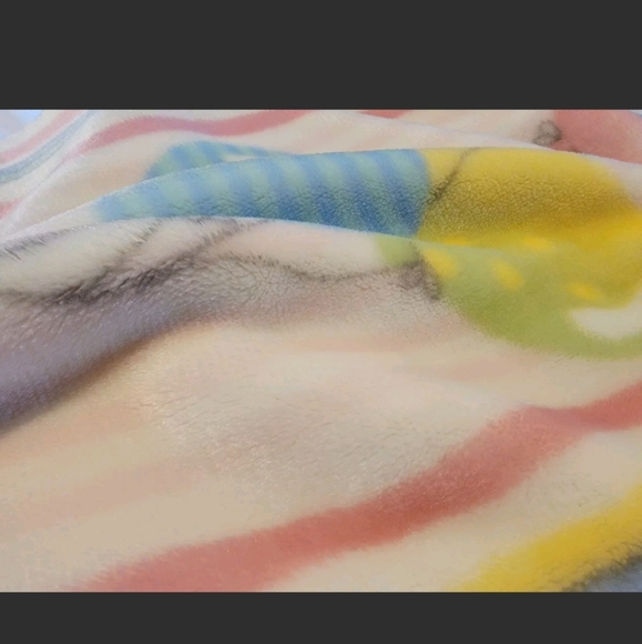Vintage 90s Minky Baby Blanket Balloons - Picture 6 of 6
